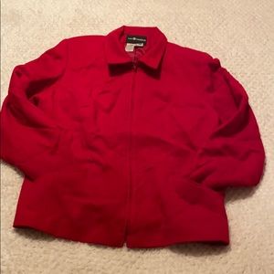 Sag Harbor 100% New Wool Zip Up Blazer Size 16